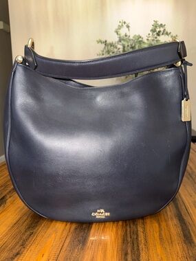 Coach Nomad Navy Leather Hobo Bag